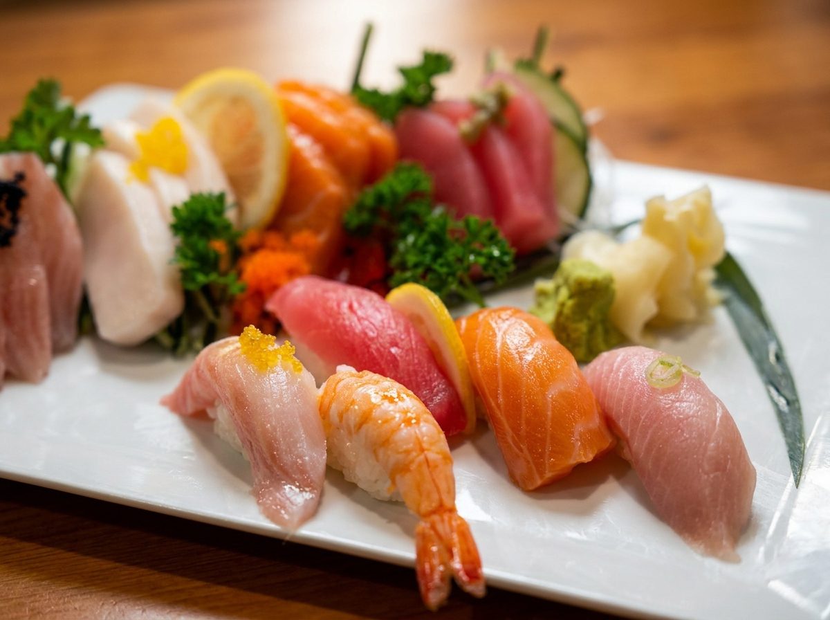 Sushi (5) & Sashimi (12) Omakase.